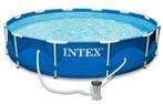 Intex frame zwembad rond 305cm met pomp en accessoires, Tuin en Terras, 300 cm of meer, 200 tot 400 cm, Rond, Gebruikt