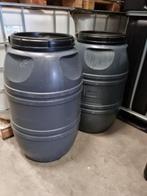 Grijze tonnen ,vaten van 225 L met schroefdeksel ( PROMOTIE), Comme neuf, Synthétique, Enlèvement, 150 litres ou plus