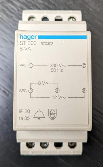 Hager ST 303 - Beltransformator (DIN) beschikbaar voor biedingen