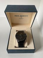 Montre Paul Hewitt Chrono Line Black Sunray, Handtassen en Accessoires, Ophalen, Leer, Staal, Polshorloge