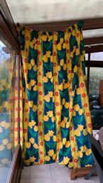 Tentures jaunes et bleues fleuries, Maison & Meubles, 200 cm ou plus, Utilisé, 200 cm ou plus