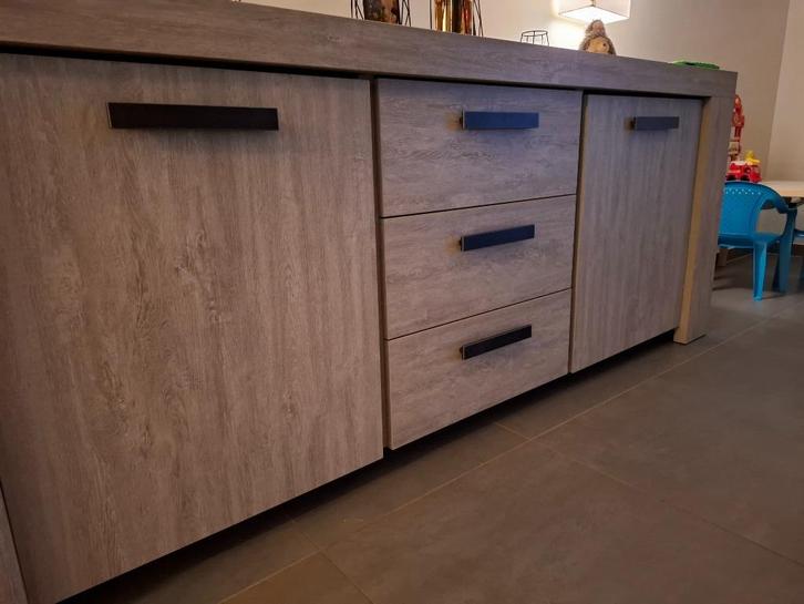 Volledige eetkamer + tv meubel, Huis en Inrichting, Complete eetkamers, Gebruikt, 6 tot 8 stoelen, Ophalen