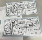 2x Mk4 Toyota Twin Turbo Supra 2JZ-GTE engine motor sticker, Ophalen of Verzenden