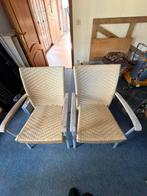 4 Wicker tuinstoelen, Tuin en Terras, Ophalen, Zo goed als nieuw, Wicker, Stapelbaar