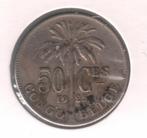 10402 * BELGISCH CONGO - ALBERT I * 50 cent 1925fr * Z.fr, Postzegels en Munten, Munten | België, Verzenden