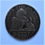 Ancienne pièce de monnaie de 2 cents Léopold premier 1863, Envoi, Monnaie en vrac, Métal