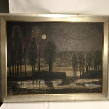  Schilderij «  Nacht «  getekend Geo Mommaerts. 038/Da.  beschikbaar voor biedingen
