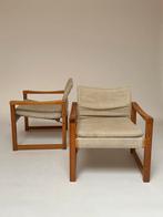 Vintage - Set Scandinavische Safari Fauteuils jaren 80, Huis en Inrichting, Fauteuils, Ophalen, Gebruikt