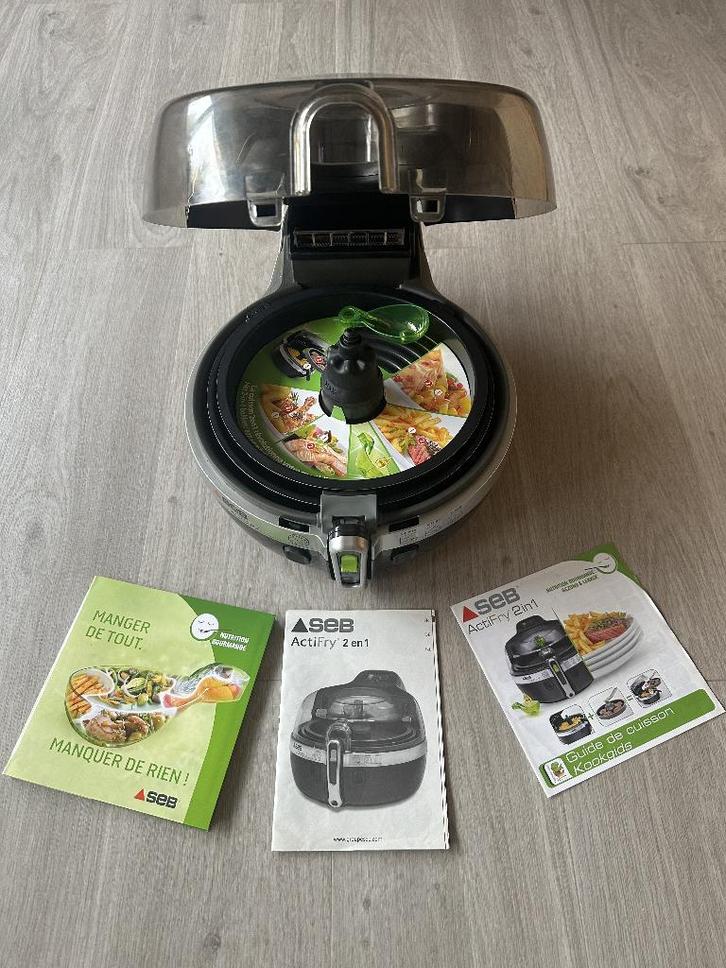 Airfryer SEB ACTIFRY XXL 2en1 DIGITAL 1,5Kg -  nickel - 25€, Elektronische apparatuur, Frituurpannen, Zo goed als nieuw, Duo-friteuse
