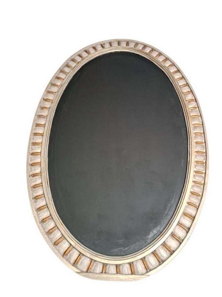 Miroir tableau ardoise baroque, Antiek en Kunst, Antiek | Spiegels, 50 tot 100 cm, Minder dan 100 cm, Ovaal, Ophalen