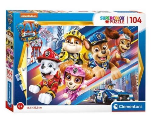 Paw Patrol Puzzel - 104 stukjes - Clementoni, Kinderen en Baby's, Speelgoed | Kinderpuzzels, Nieuw, 6 jaar of ouder, Meer dan 50 stukjes