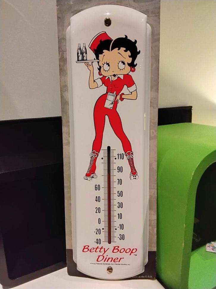 Caractéristiques du thermomètre mural original Betty Boop Di, Collections, Rétro, Maison et Meubles, Enlèvement ou Envoi