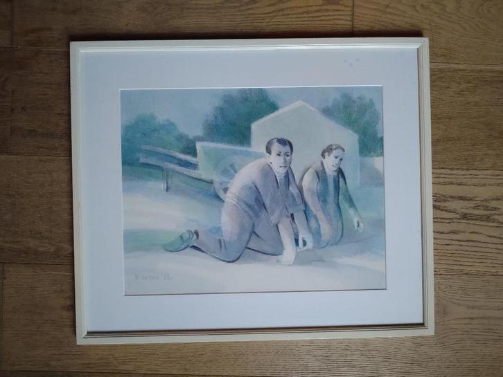 aquarel marcel cockx, Antiek en Kunst, Kunst | Schilderijen | Klassiek, Ophalen of Verzenden