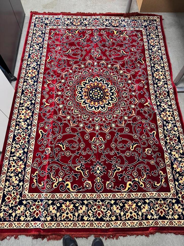 Kerman Perzisch Tapijt 290 X 195 Elegant Medaillon patroon, Antiek en Kunst, Antiek | Tapijten, Tafelkleden en Textiel, Ophalen of Verzenden