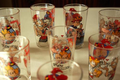 Série de 10 verres BD Amora lot A Spirou et Fantasio, Verzamelen, Glas en Drinkglazen, Zo goed als nieuw, Overige typen, Ophalen of Verzenden