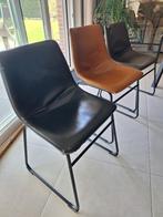 6 eetkamerstoelen in lederlook - GRATIS, Ophalen, Gebruikt, Metaal, Vijf, Zes of meer stoelen