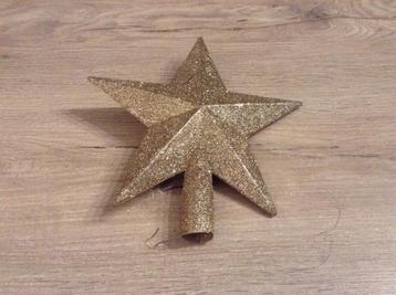 Pic de Noël en forme d'étoile dorée (20 cm), Divers, Noël, Enlèvement ou Envoi, Comme neuf