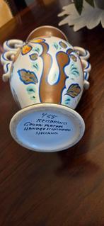 Handgeschilderd vaas van Gouda plateel, Antiek en Kunst, Ophalen