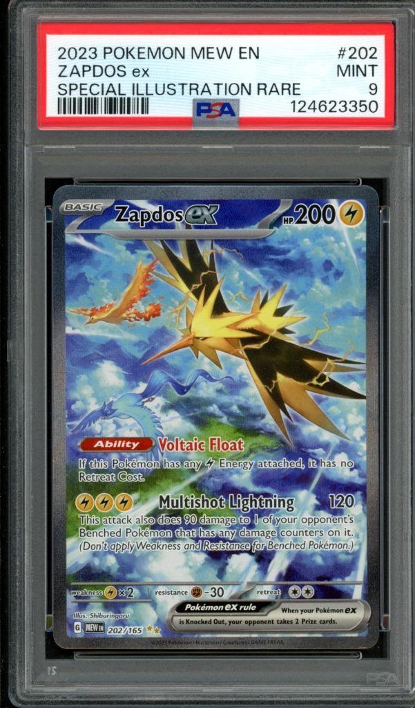 Zapdos ex [SIR] PSA 9 - 202/165 - Scarlet & Violet - 151, Hobby en Vrije tijd, Verzamelkaartspellen | Pokémon, Zo goed als nieuw