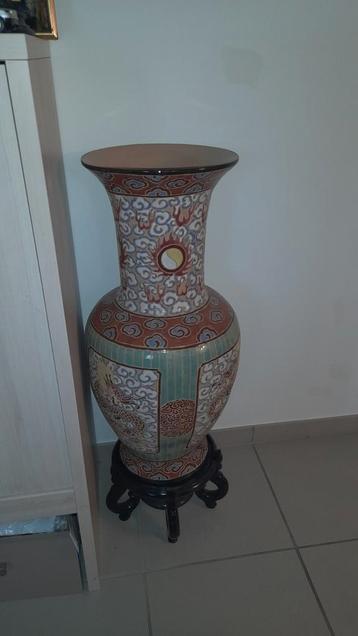Sublime grand vase decoratif chinois ancien 1m de hauteur