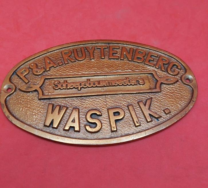 Duitse WO2 Kriegsmarine WASPIK scheepsbouwerplaat, Verzamelen, Militaria | Tweede Wereldoorlog, Ophalen of Verzenden