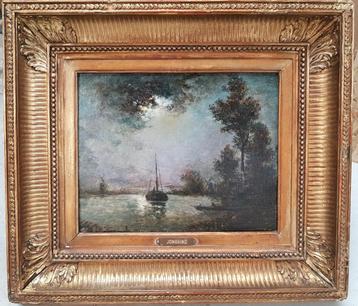 Ecole hollandaise XIXè - JONGKIND - Huile sur toile, Antiquités & Art, Envoi