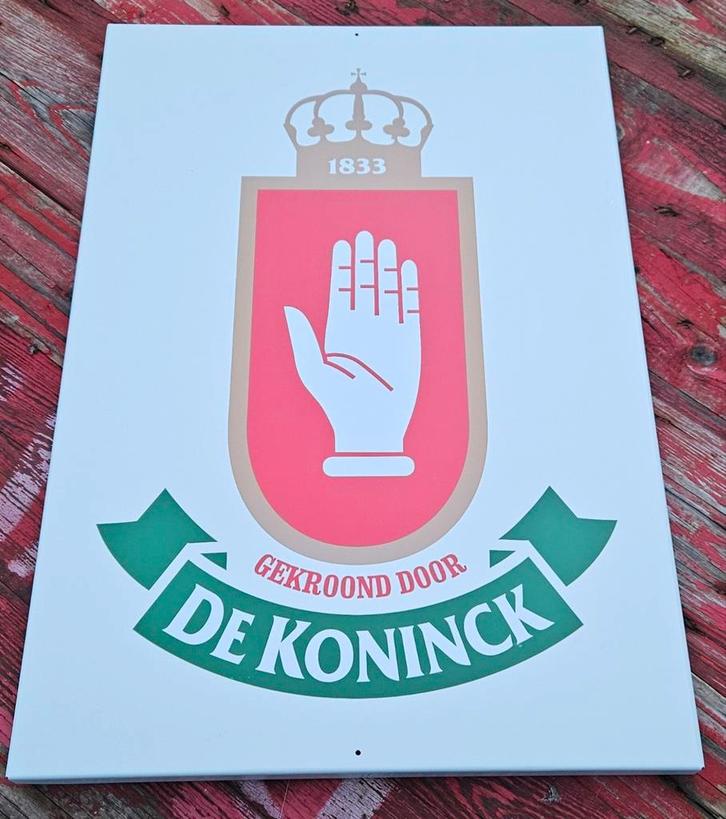 De Koninck publiciteitsbord NIEUW, Verzamelen, Biermerken, De Koninck, Ophalen of Verzenden