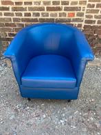 3 blauwe club zetels, Huis en Inrichting, Fauteuils, Ophalen, Zo goed als nieuw