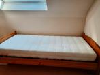 Eenpersoonsbed, Huis en Inrichting, Slaapkamer | Bedden, Ophalen, Zo goed als nieuw, Eenpersoons, Hout