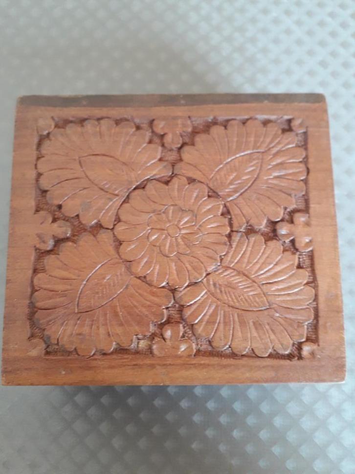 Houten kistje, Antiek en Kunst, Curiosa en Brocante, Ophalen of Verzenden