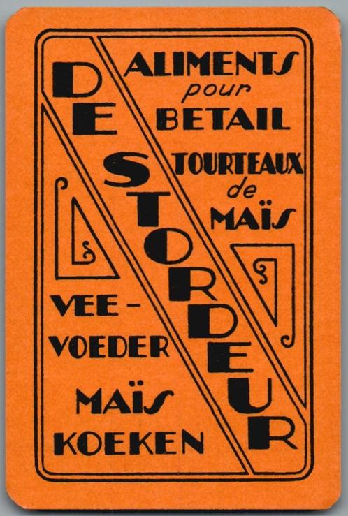 speelkaart - LK12992 - De Stordeur voeders, Verzamelen, Speelkaarten, Jokers en Kwartetten, Zo goed als nieuw, Speelkaart(en)