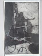 Ets acrobaten, circus, 5/10, 2e staat, gesigneerd, 27x18 cm, Verzenden
