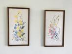 Bloemen tekening, schilderij, Antiek en Kunst, Kunst | Schilderijen | Klassiek, Ophalen of Verzenden