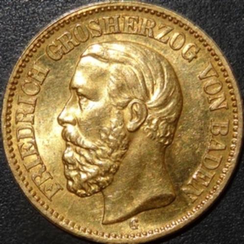Goud - Duitsland Baden - 20 Mark - Friedrich I - 1894, Postzegels en Munten, Munten | Europa | Niet-Euromunten, Losse munt, Duitsland