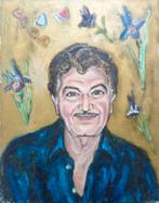 KIMON SYNESSIOS / MANNENPORTRET / OLIEVERF / 45x35cm CHASSIS, Antiek en Kunst, Kunst | Schilderijen | Modern, Ophalen of Verzenden