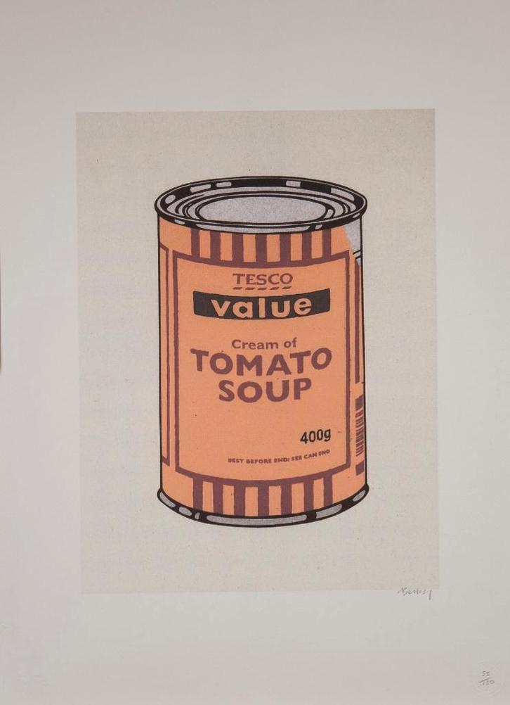 Banksy - Tesco Value Soup Can, Antiek en Kunst, Kunst | Litho's en Zeefdrukken, Ophalen of Verzenden