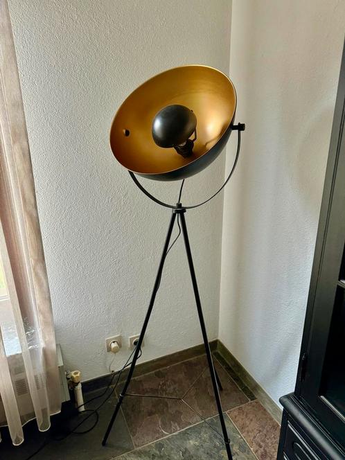 Vloerlamp - Art Deco - Zwart/Goud, Huis en Inrichting, Lampen | Vloerlampen, Zo goed als nieuw, Ophalen