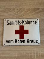 WW2 - Duits - Emaille bord Rode Kruis, Verzamelen, Ophalen of Verzenden