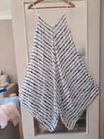 Robe longue ample blanc rayé marine, Kleding | Dames, Jurken, Ophalen, Zo goed als nieuw, Wit
