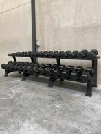 NIEUWE Hex Dumbbell Set 1 tot 50kg met Rekken, Enlèvement ou Envoi, Neuf, Haltère