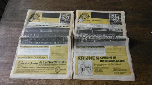2 oude krantjes : KFC. Zwarte Leeuw (seizoen '89-'90-'91), Verzamelen, Sportartikelen en Voetbal, Gebruikt, Boek of Tijdschrift