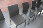 gratis af te halen: 6 stoelen bruin, Huis en Inrichting, Stoelen, Ophalen, Kunststof, Gebruikt, Bruin