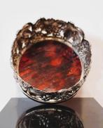 Verzilverde wijnfleshouder met druivenranken., Antiek en Kunst, Ophalen of Verzenden