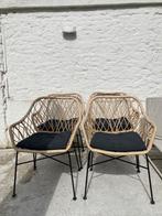 Set van 4 tuinstoelen in wicker, Tuin en Terras, Tuinstoelen, Ophalen, Gebruikt, Kunststof