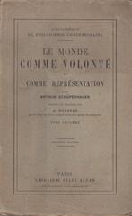 Le monde comme volonté et comme représentation., Gelezen, Arthur Schopenhauer, Ophalen of Verzenden, Algemeen