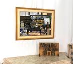Grand miroir doré simple ancien 95 x 75, Maison & Meubles, Accessoires pour la Maison | Miroirs, 75 à 100 cm, Rectangulaire, Enlèvement