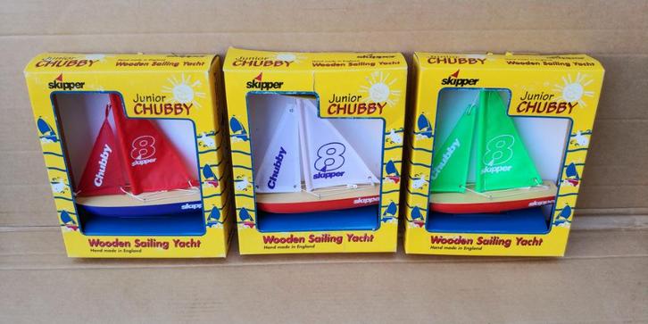 3 houten zeilbootjes SKIPPER UK, Verzamelen, Speelgoed, Nieuw, Ophalen of Verzenden