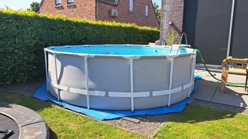 Intex prism 457 x 122 zwembad liner, Tuin en Terras, Gebruikt, Rond, 300 cm of meer, Ophalen