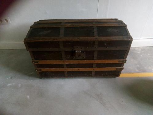 houten hutkoffer op wieltjes, Huis en Inrichting, Woonaccessoires | Overige, Gebruikt, Ophalen