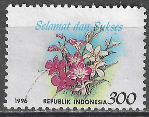 Indonesie 1996 - Yvert 1457 - Wenszegels met Bloemen (ST), Postzegels en Munten, Postzegels | Azië, Gestempeld, Verzenden